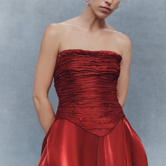 AJE Regent Drop Waist Midi-Dress - Picture 3 of 5